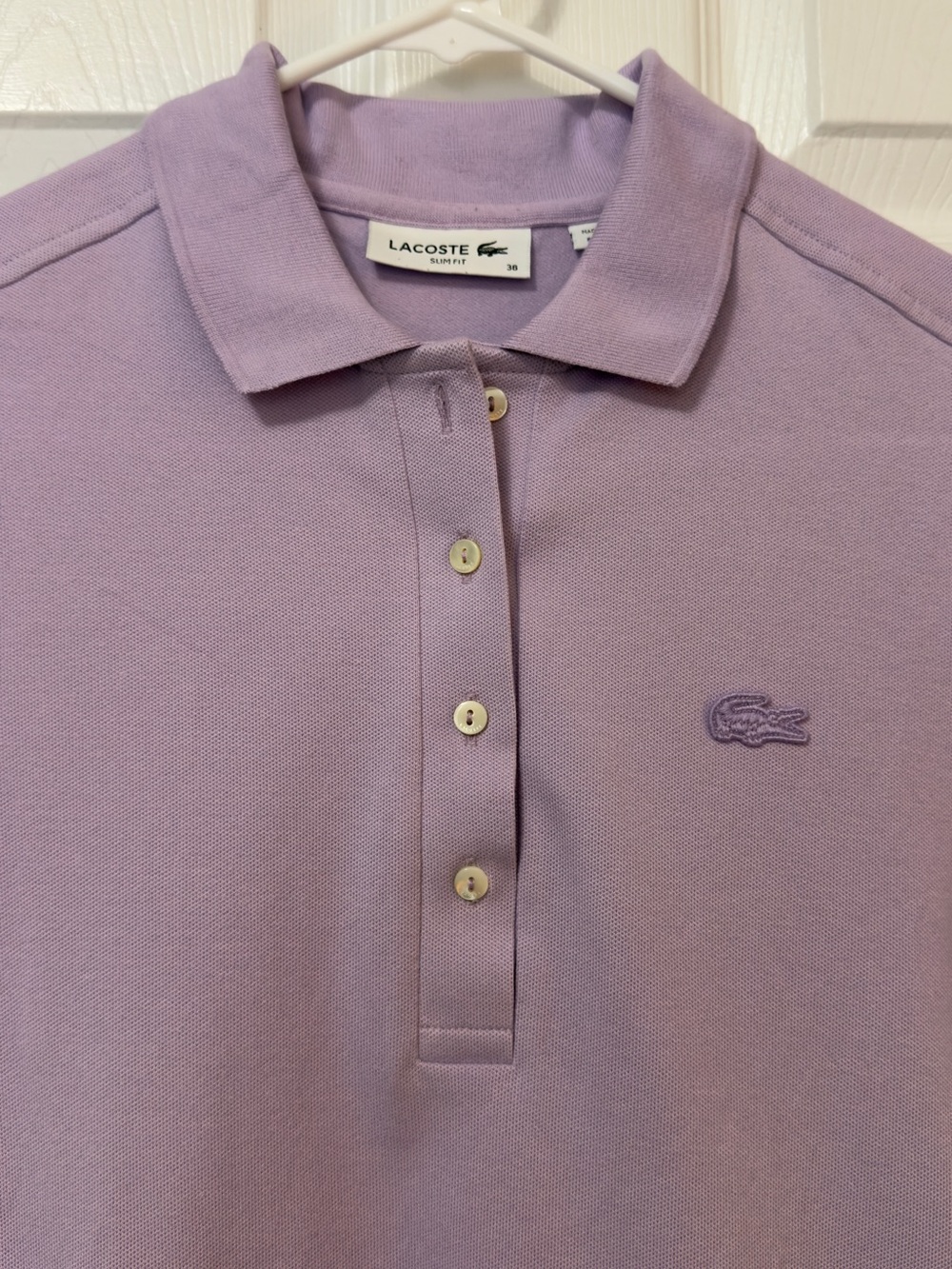 Lacoste Lavender Short-Sleeve Polo - Picture 4 of 8